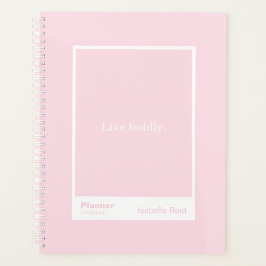 Pale Pink Block Quote | Fully Customizable Planner (Voorkant)