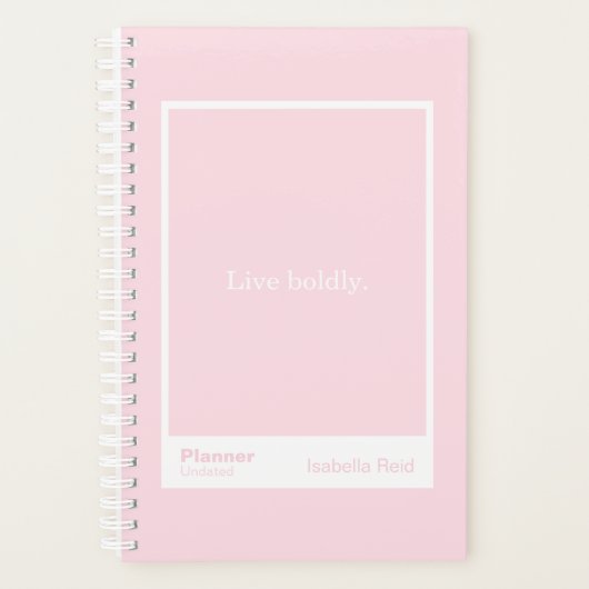 Pale Pink Block Quote | Fully Customizable Planner (Voorkant)