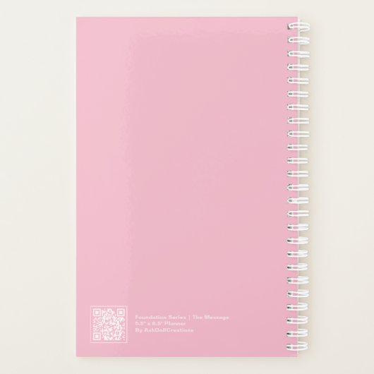 Pale Pink Block Quote | Fully Customizable Planner (Achterkant)