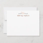 Pale Pink Bunny Ears Nursery Stationery Note Card Kaart (Voorkant)