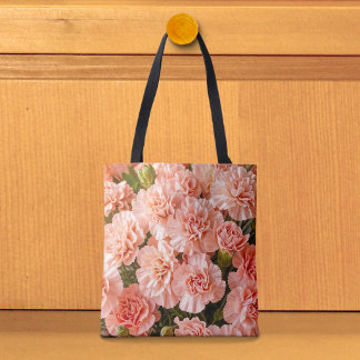 Pale Pink Carnations Tote Bag