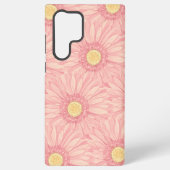 Pale Pink daisy pattern - large Samsung Galaxy Hoesje (Achterkant)