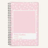 Pale Pink Floral Aesthetic Notebook Notitieboek (Voorkant)