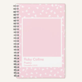 Pale Pink Floral Aesthetic Notebook Notitieboek