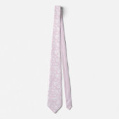 Pale Pink Floral Pattern Custom Necktie Stropdas (Voorkant)