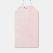 Pale Pink Grunge with Name and Chrysanthemums Cadeaulabel (Achterkant)
