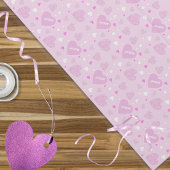 Pale Pink Hearts And Name Cadeaupapier