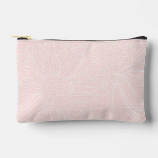  Pale Pink on Pink Chrysanthemums with Name Etui