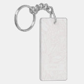 Pale Pink on White Chrysanthemums with Photo Sleutelhanger (Voorkant Links)