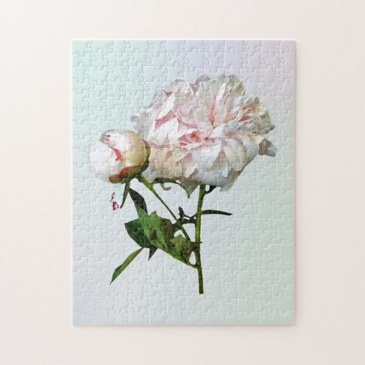 Pale Pink Peony and Bud Legpuzzel (Verticaal)