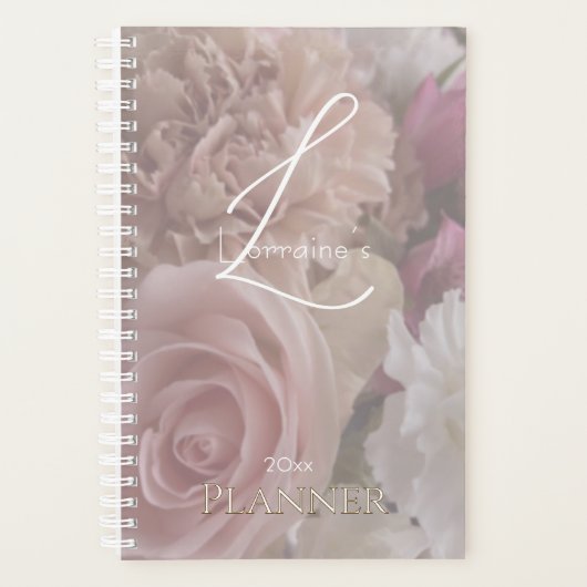 Pale Pink Rose Secret Gardens Planner (Voorkant)