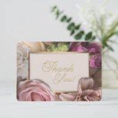 Pale Pink Rose Thank You Card Bedankkaart (Staand voorkant)