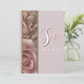 Pale Pink Save the Date Invitation Kaart (Staand voorkant)