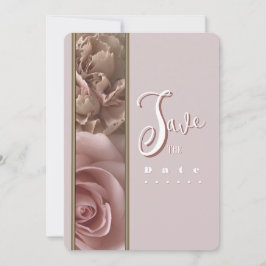 Pale Pink Save the Date Invitation Kaart