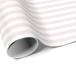 Pale pink | white stripe wrapping paper cadeaupapier