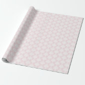 Pale pink | Wit Damast inpakpapier (Uitgerold)