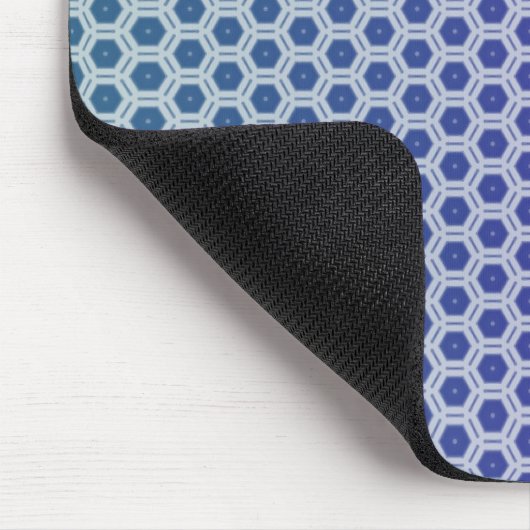 Pale Purple and Teal Hexagons Mouse Pad Muismat (Hoek)