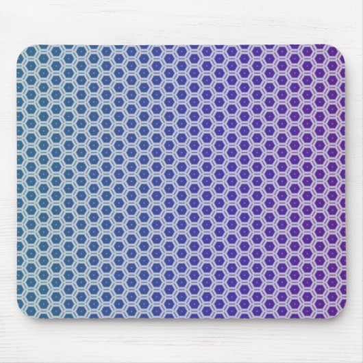 Pale Purple and Teal Hexagons Mouse Pad Muismat (Voorkant)