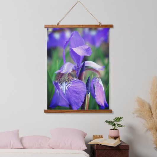 Pale Purple Blue Flag Iris Flower  Hangend Wandkleed (Slaapkamer)