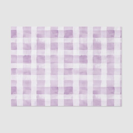 Pale Purple White Plaid Stripes  Tissuepapier (Voorkant)