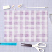 Pale Purple White Plaid Stripes  Tissuepapier (Craft)