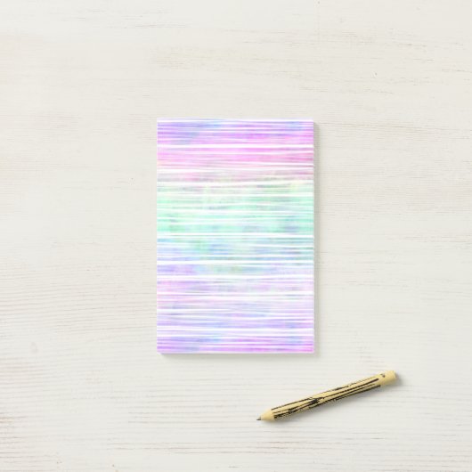 pale rainbow brush stroke stripes : post-it® notes (Op bureau)