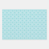 Pale Robin's Egg Blue & White Floral Lattice  Inpakpapier Vel (Voorkant 3)