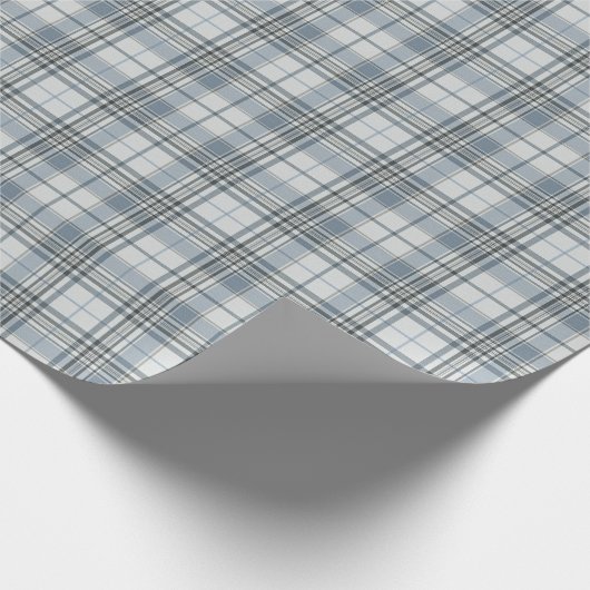 Pale Tan and White Large Check Plaid Cadeaupapier (Hoek)