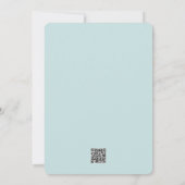 Pale Teal Rose Garden Birthday Invitation Card Bedankkaart (Achterkant)