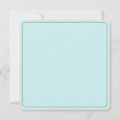 Pale Teal Rose Place Setting Card Notitiekaartje (Achterkant)