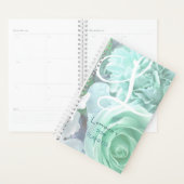 Pale Teal Rose Planner (Display)
