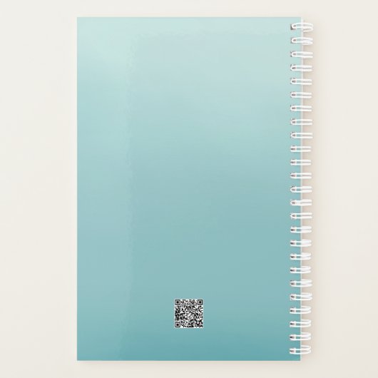 Pale Teal Rose Secret Gardens Planner (Achterkant)