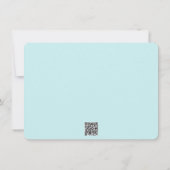 Pale Teal Rose Thank You Card Bedankkaart (Achterkant)