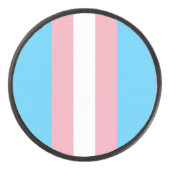 pale trans flag on hockey puck (Voorkant)