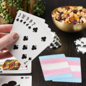 pale trans flag on playing cards pokerkaarten (Insitu)