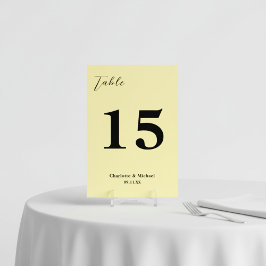 Pale Yellow Minimalist Wedding Kaart