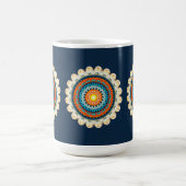 Pale Yellow Orange Mandala Mug Koffiemok (Center)
