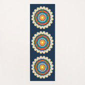 Pale Yellow Orange Mandala Yoga Mat (Voorkant)