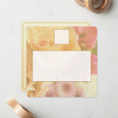 Pale Yellow Rose Place Setting Card Notitiekaartje (Voorkant / Achterkant in situ)