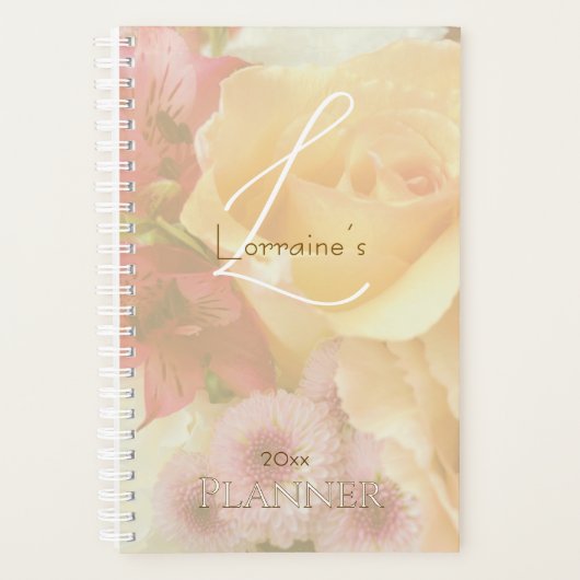 Pale Yellow Rose Secret Gardens Planner (Voorkant)