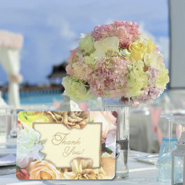 Pale Yellow Rose Thank You Card Bedankkaart