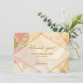 Pale Yellow Rose Thank You Card Bedankkaart (Staand voorkant)