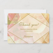 Pale Yellow Rose Thank You Card Bedankkaart (Voorkant)