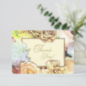 Pale Yellow Rose Thank You Card Bedankkaart (Staand voorkant)