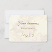 Pale Yellow Rose Thank You Card Bedankkaart (Achterkant)