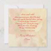 Pale Yellow Rose Valentine Card Kaart (Achterkant)