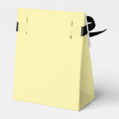 Pale Yellow Script Minimalist Wedding Bedankdoosjes (Achterkant)