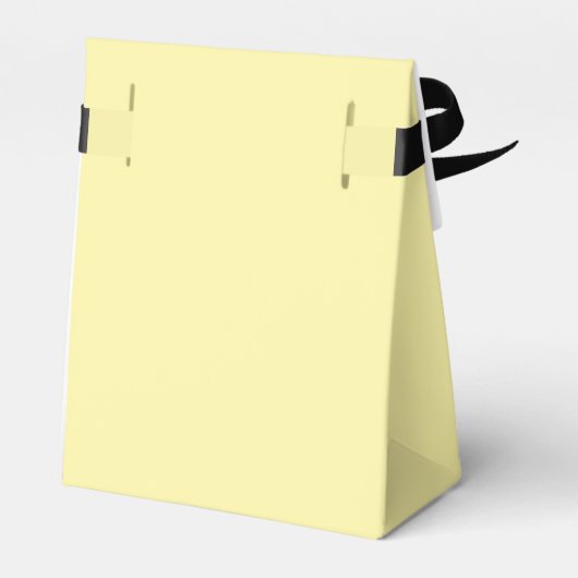 Pale Yellow Script Minimalist Wedding Bedankdoosjes (Achterkant)