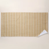 Pale Yellow Stripes Threaded Fabric Pattern Strandlaken (Voorkant)