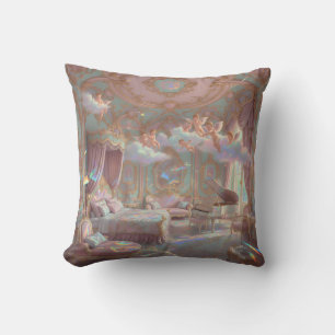 Paleis Droomlandschap Psychedelische Rococo Reviva Kussen